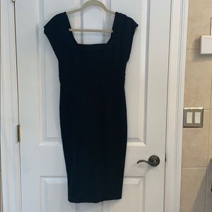 Black fitted DVF dress